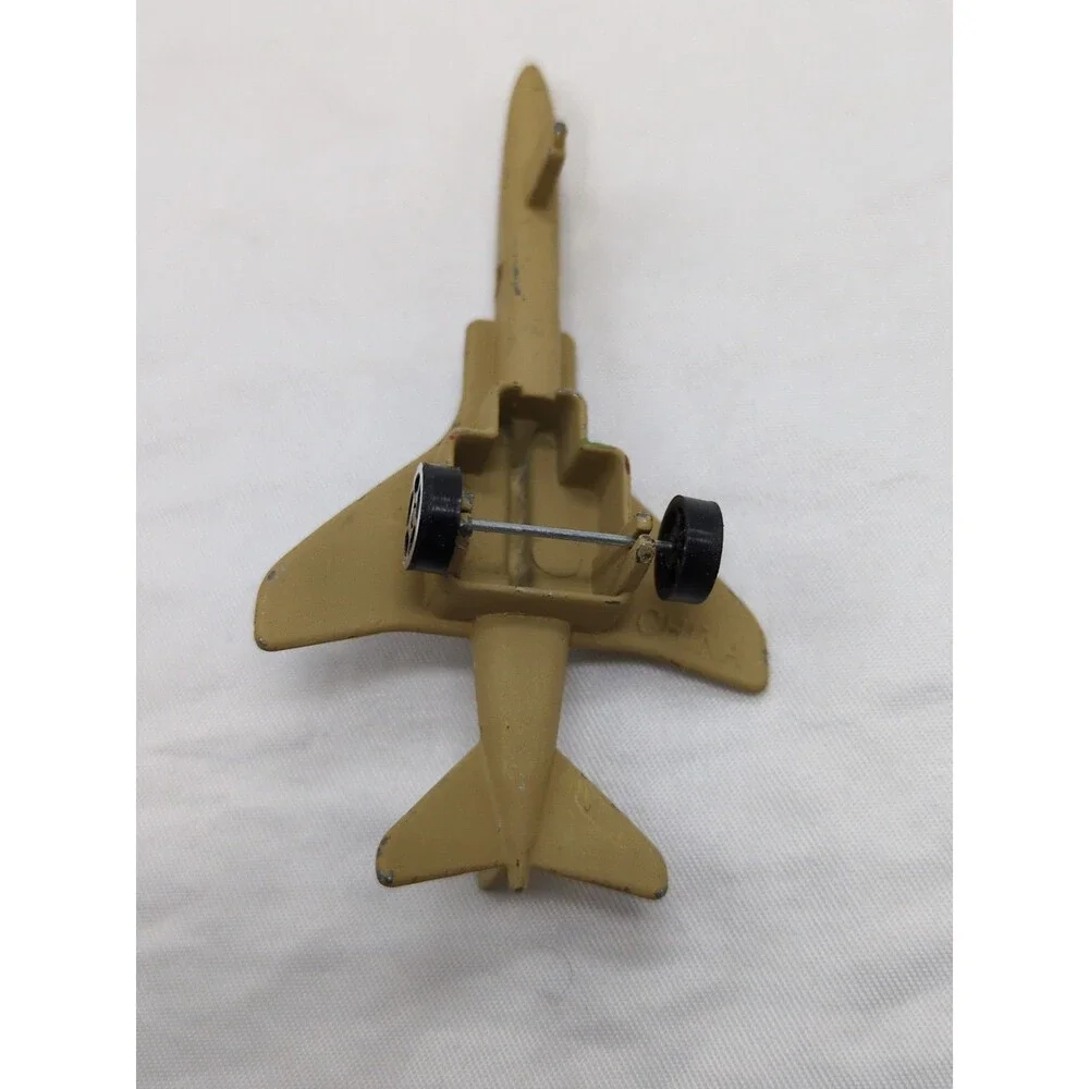 Vintage Brown Camo Metal Diecast Plane 3